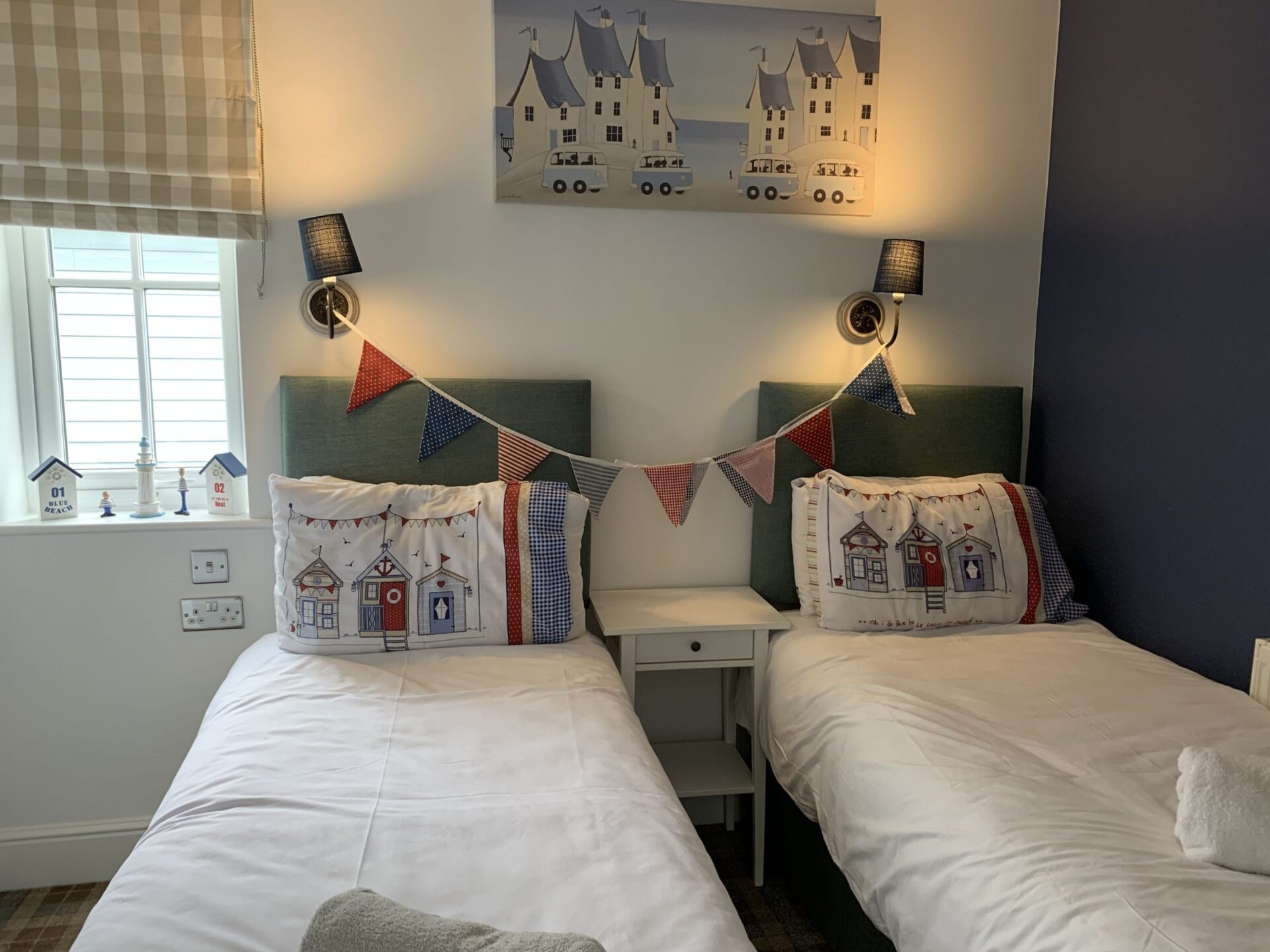 Second bedroom has zip and link beds, which can be king or 2 small singles